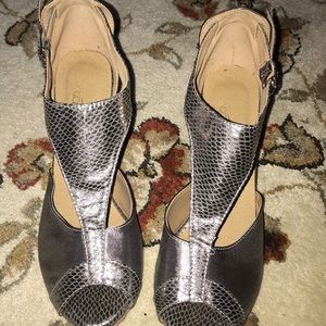 Dressy silver sandals